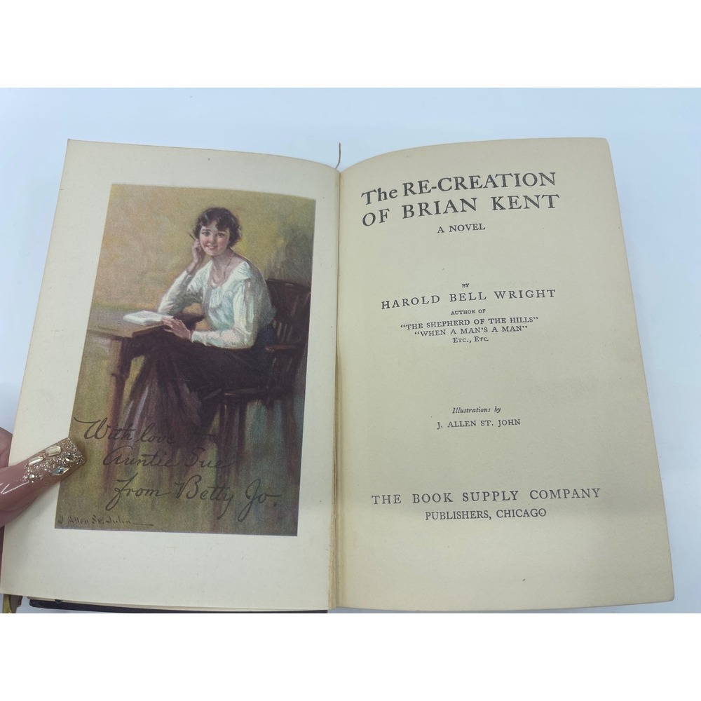 The Re Creation of Brian‎ Kent Harold Bell Wright Hardcover Book 1919